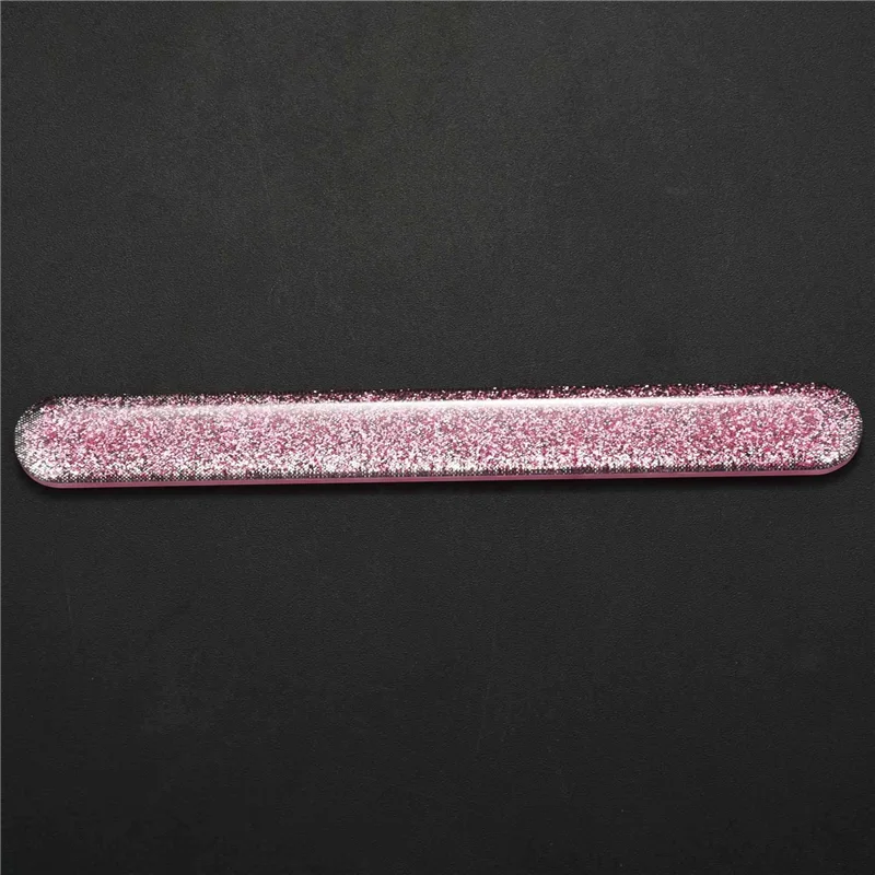 AA20-4X 유리 네일 파일 크리스탈 네일 샤이너 나노 미니 버퍼 블록 (휴대용 케이스 포함) 천연 손톱용