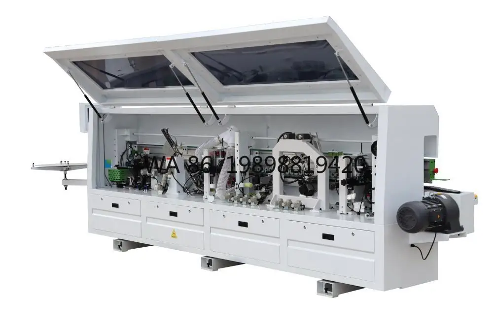 Function MDF/PVC Edge Gluing Banding Machine High Sales Woodworking Furniture Automatic Edge Bending Machines PLC System Six