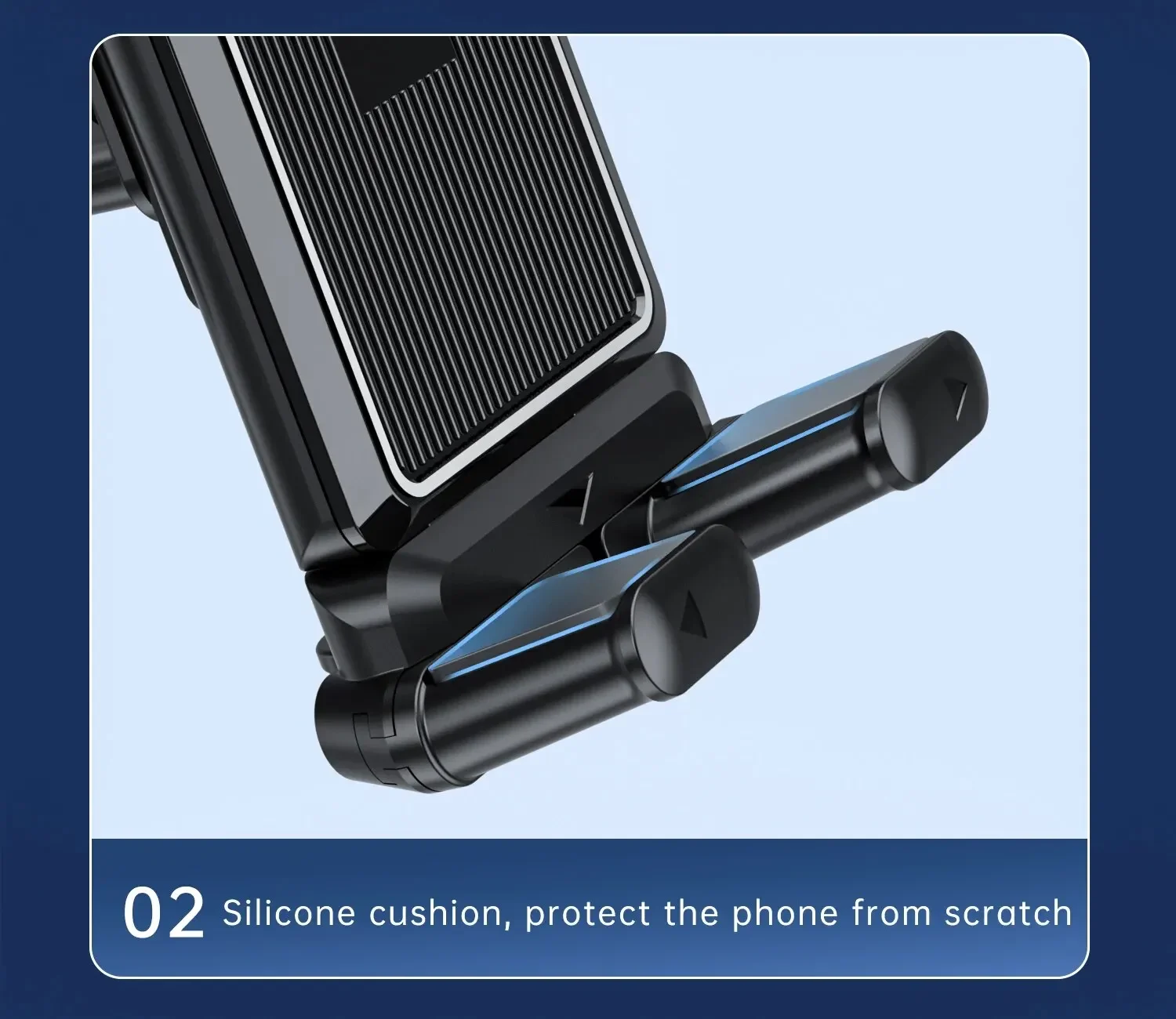 Auto-Lüftungsgitter-Tablethalter, universelle Handyhalterung für 7-12,9 Zoll iPad, 4-7 Zoll faltbarer Bildschirm, verstellbare Klemmhalterung – Detail 11