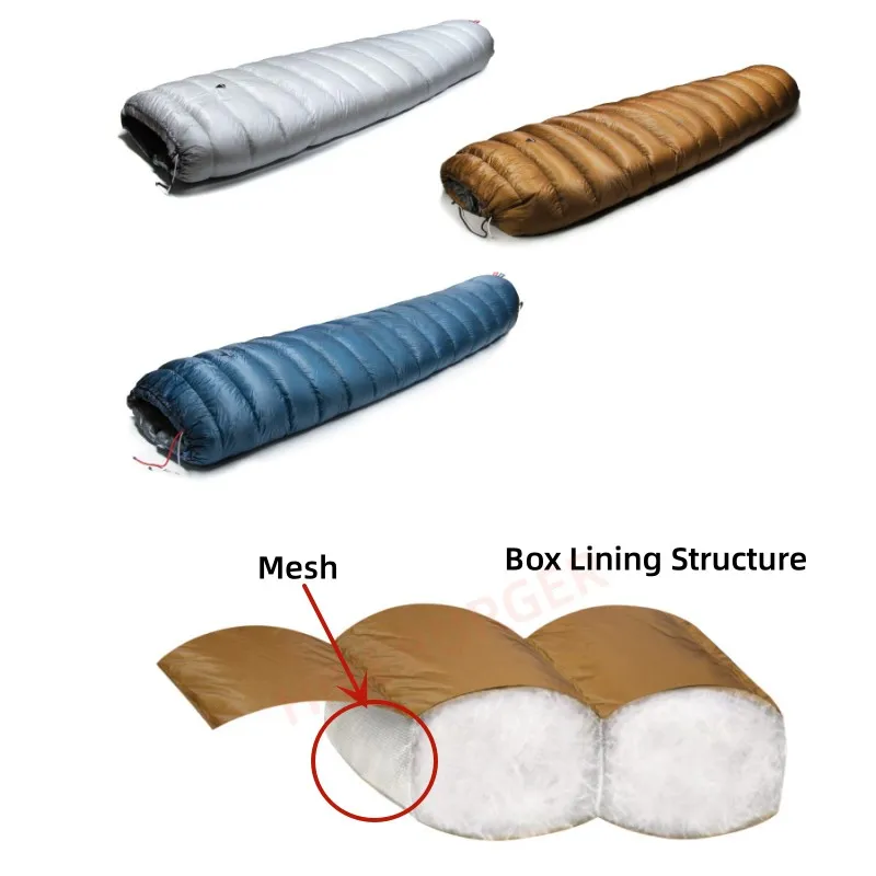 Imagem -02 - Ice Flame White Goose Down Mummy Dormiring Bolsa Ultraleve Duck Mat Underquilt para Hammock Mochila Camping Caminhadas Novo ul