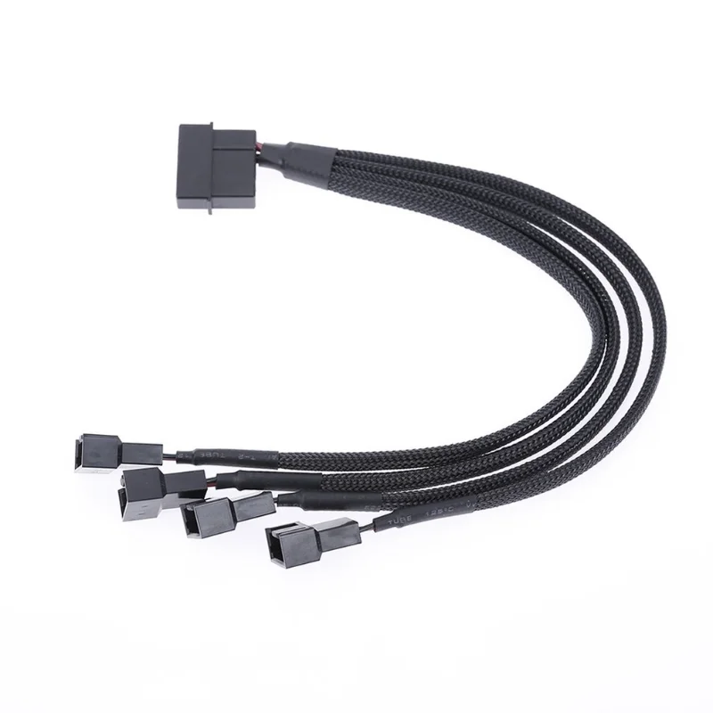 

27cm 4pin Molex To 4 Way 3Pin/4Pin Splitter Cable Fan Adapter for Computer Case Fan / CPU Fan / Mining Cooling Fans