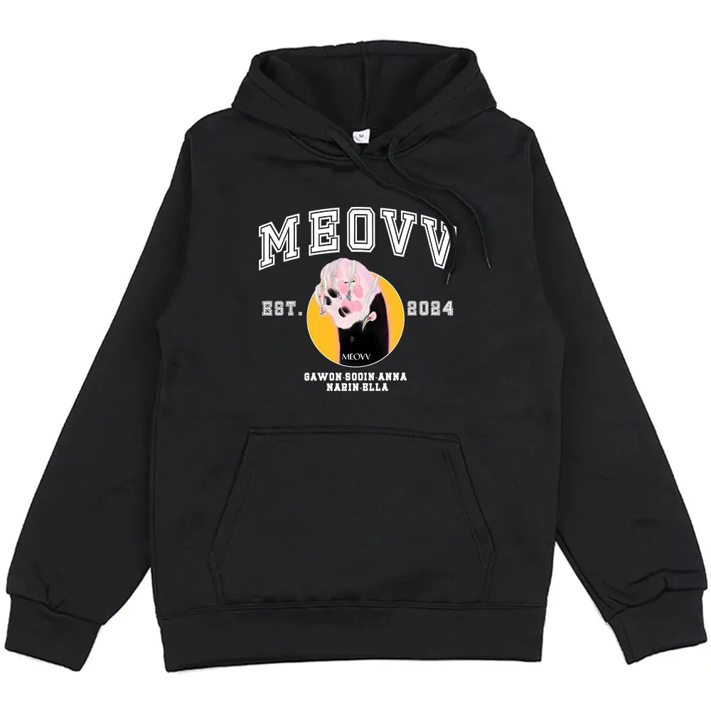 Meovv Est 2024 Girls' Band Hoodies Meow New Song Cartoon Print Sweatshirts Kawaii Graphic Clothes Sudaderas Hombre Long Sleeve