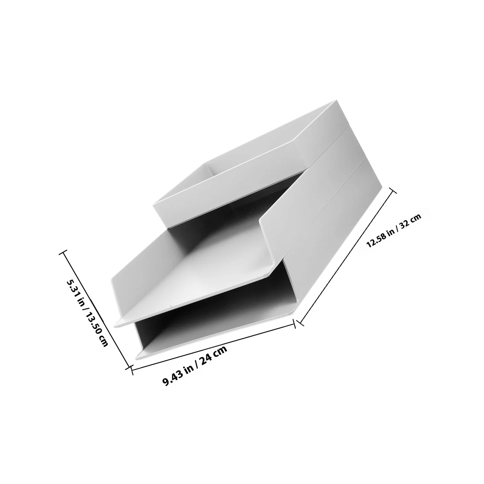 1 Set Of Desktop Storage Box File Organizer For Office Supply Large Capacity Stackable Abs Material Document Shelf Stationery