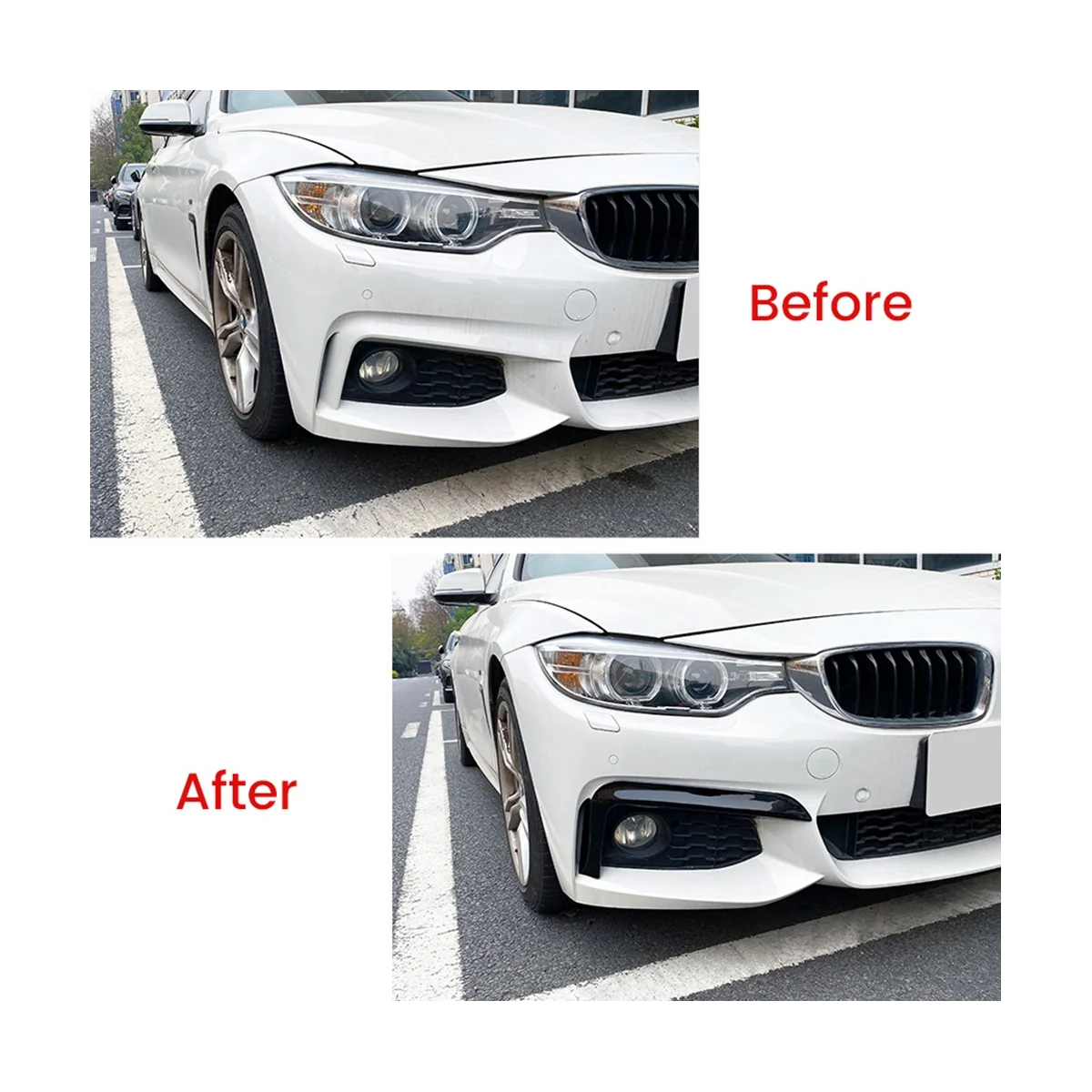 Auto anteriore superiore trim splitter Spoiler fendinebbia copertura per BMW serie 4 F32 F33 F36 M-Sport M-Tech