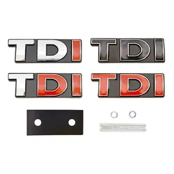 3D Metal TDI Logo Front Hood Grill Emblem Rear Trunk Badge Sticker Decals For VW Polo Golf Jetta Passat Touran Bora Accessories