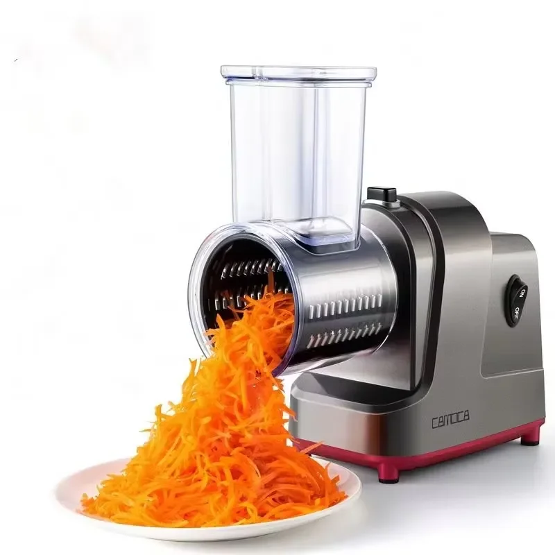 TEBAK Electric Cheese Grater Salad Maker With 5 Different Shapes of Blades Electric Salad Machine for Cheeses Fruits