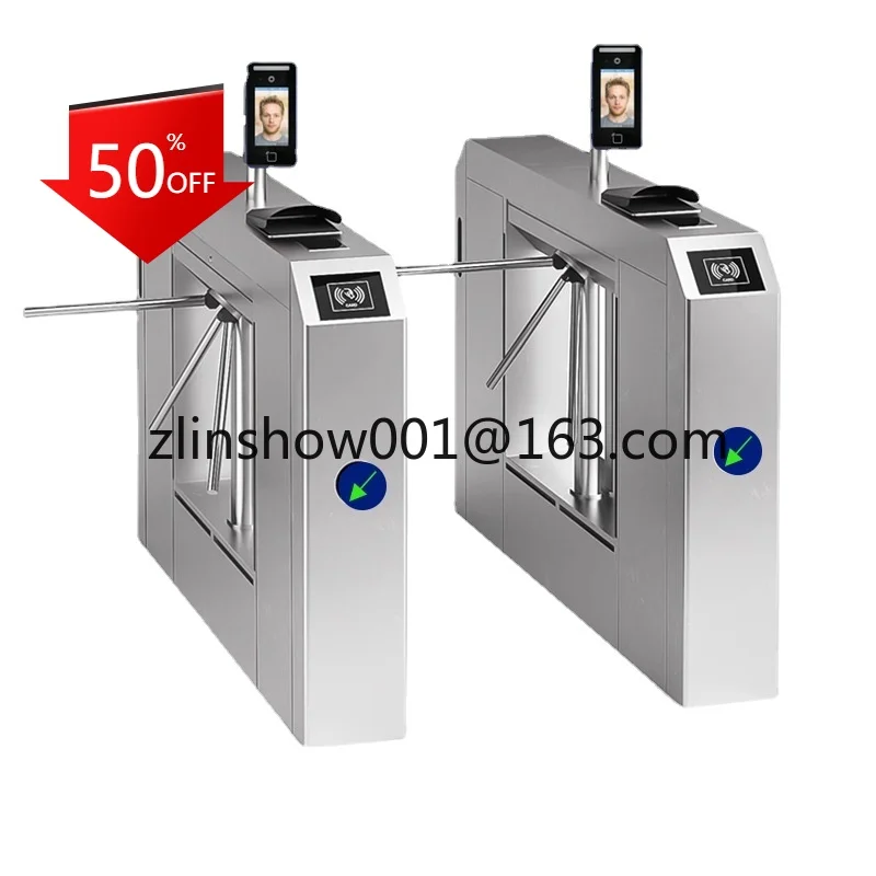 Pedestrian Channel Tripod Turnstile Community Access Control System Face Recognition All-in-One Machine