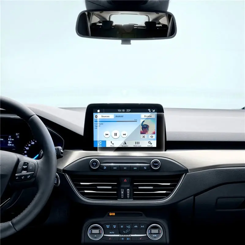 Car TPU Navigation Screen Protector Film Trim Fit For Ford Ranger Everest 2015 2016 2017 2018 2019 2020 2021 Accessories