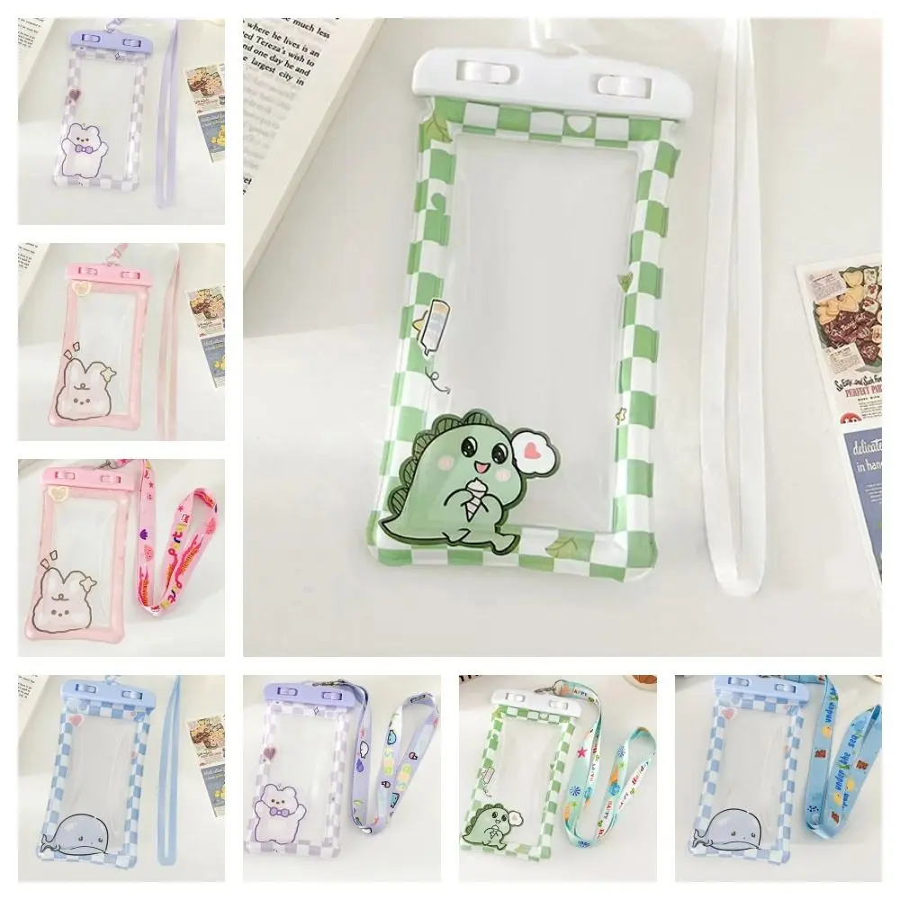 Cartoon Waterproof Phone Case Bear Rabbit Mobile Phone Waterproof Bag Phone Hanging Bag Screen Rainproof Bag Mobile Phone Pouch