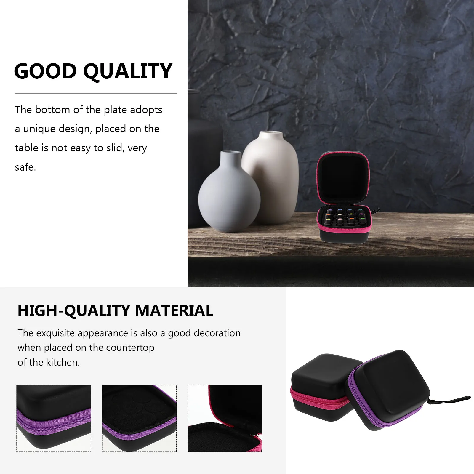 

1 pc Essential Oil Storage Bag for Travel Size Bottles Organizer Pouch Durable Portable Wash Holder