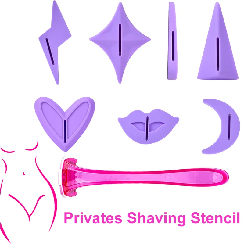 

Women Bikini Dedicated Privates Shaving Stencil Pubic Hair Razor Bikini Private Parts Pubic Hair Trimming Hair Removal Shaving