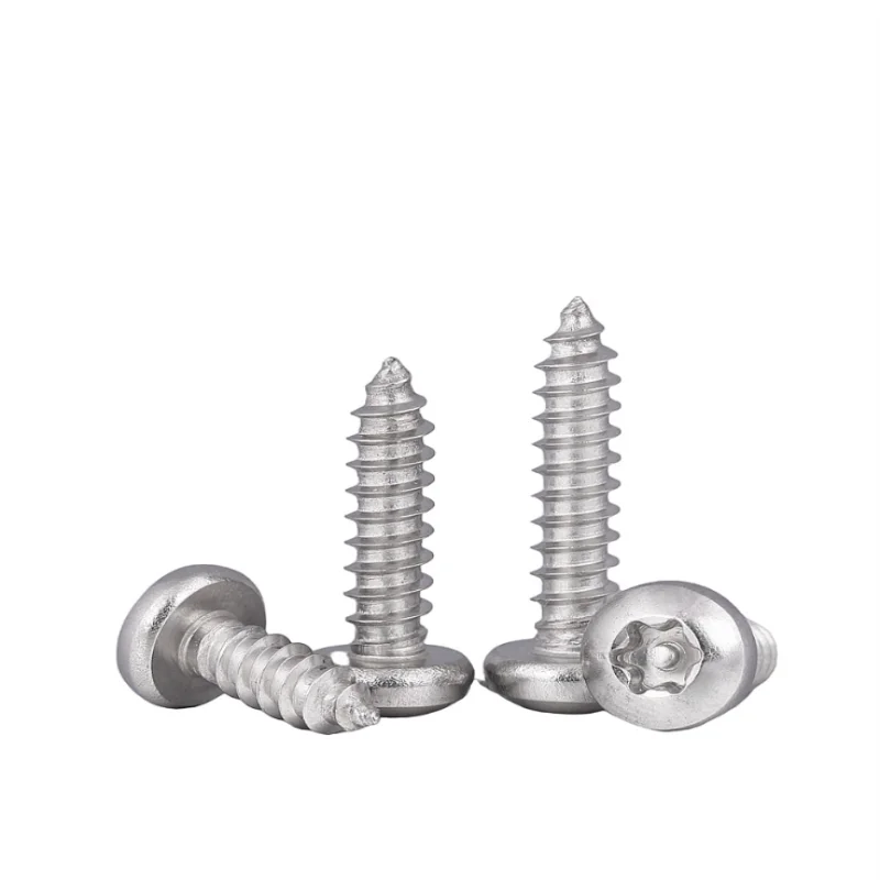 M2.9 M3.5 M3.9 M4.8 Stainless Steel Pin Six Lobe Torx Round Pan Tamper Proof Security Self Tapping Wood Screw