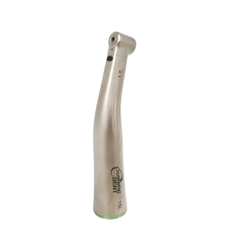 D ental equipment 4:1 reduction low speed contra angle handpiece / LED fiber optic D ental endodontic handpiece