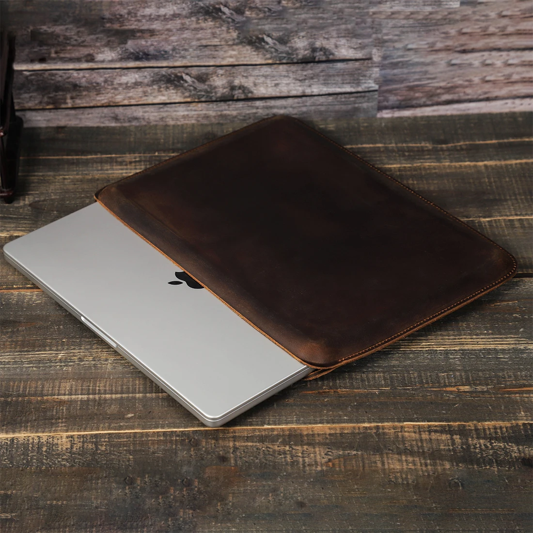 CONTACTS FAMILY Laptop Sleeve Case for Macbook Air M4 M3 Pro 14 A2442 A2779 Cow Leather Mac book Pro Air 13 M1 HP Dell Cover Bag