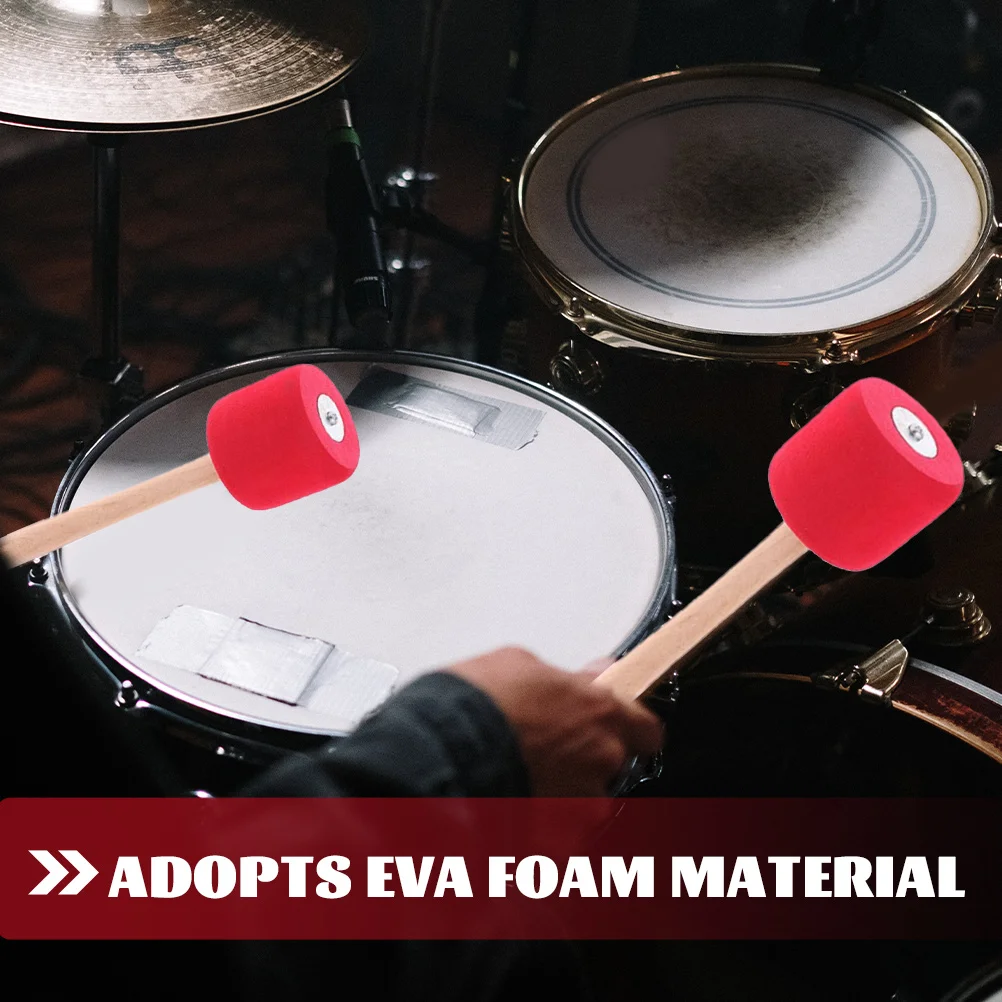 

2 Pairs Drum Sticks Percussion Mallet Bass Drums Drumsticks Beater Musical Instrument Simple Hammer Mallets