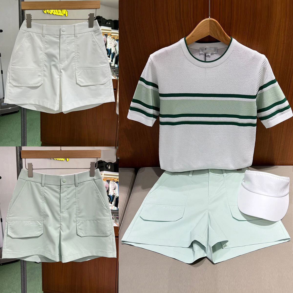 2026 Summer Korean Women Golf Shorts Lightweight Breathable Cargo Workwear Shorts Ladies Outdoor Sports High Waist Casual Golf