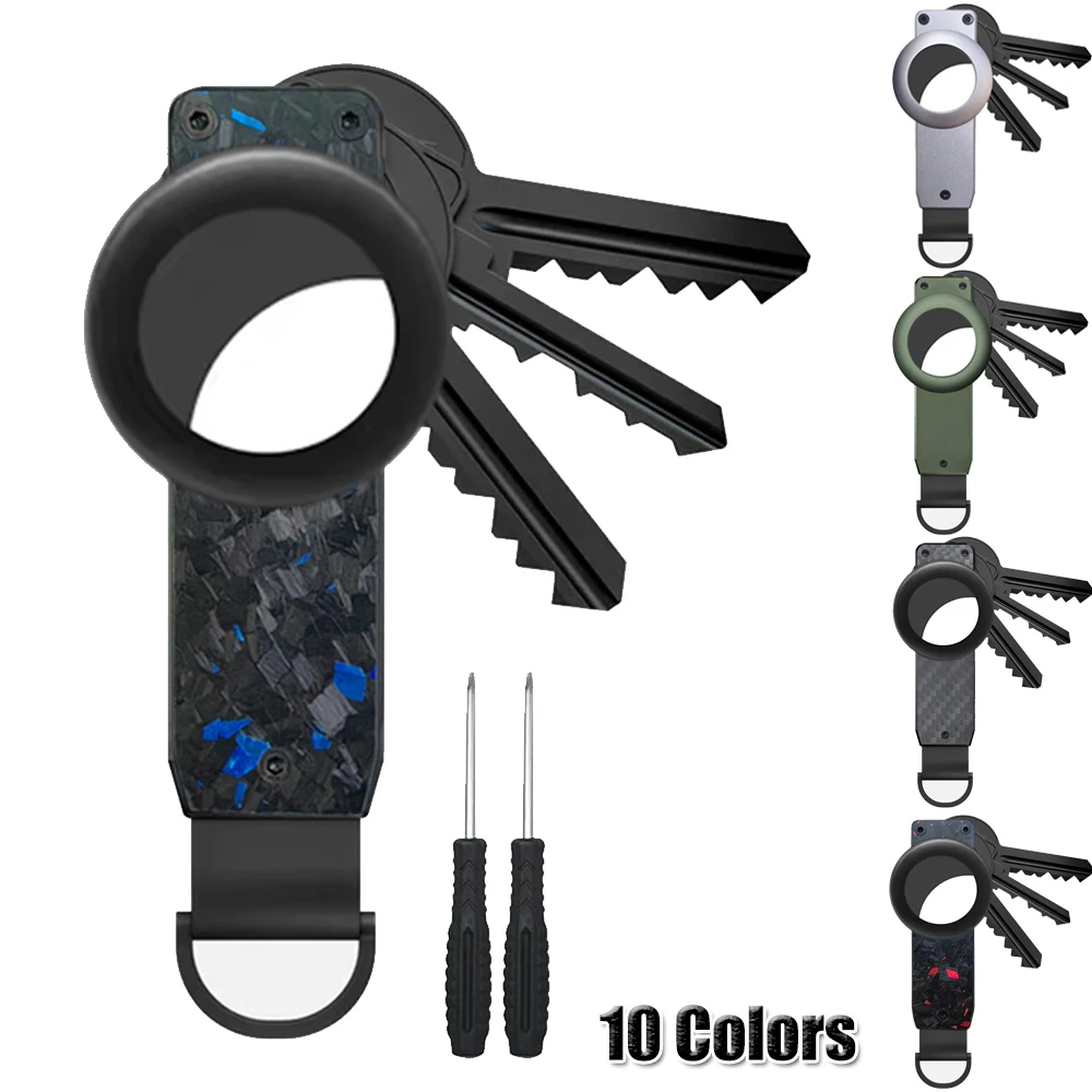 منظم المفاتيح، حامل مفاتيح معدني صغير الحجم، سلسلة مفاتيح ذكية مضادة للفقدان مع جهاز تعقب Apple AirTag Finder