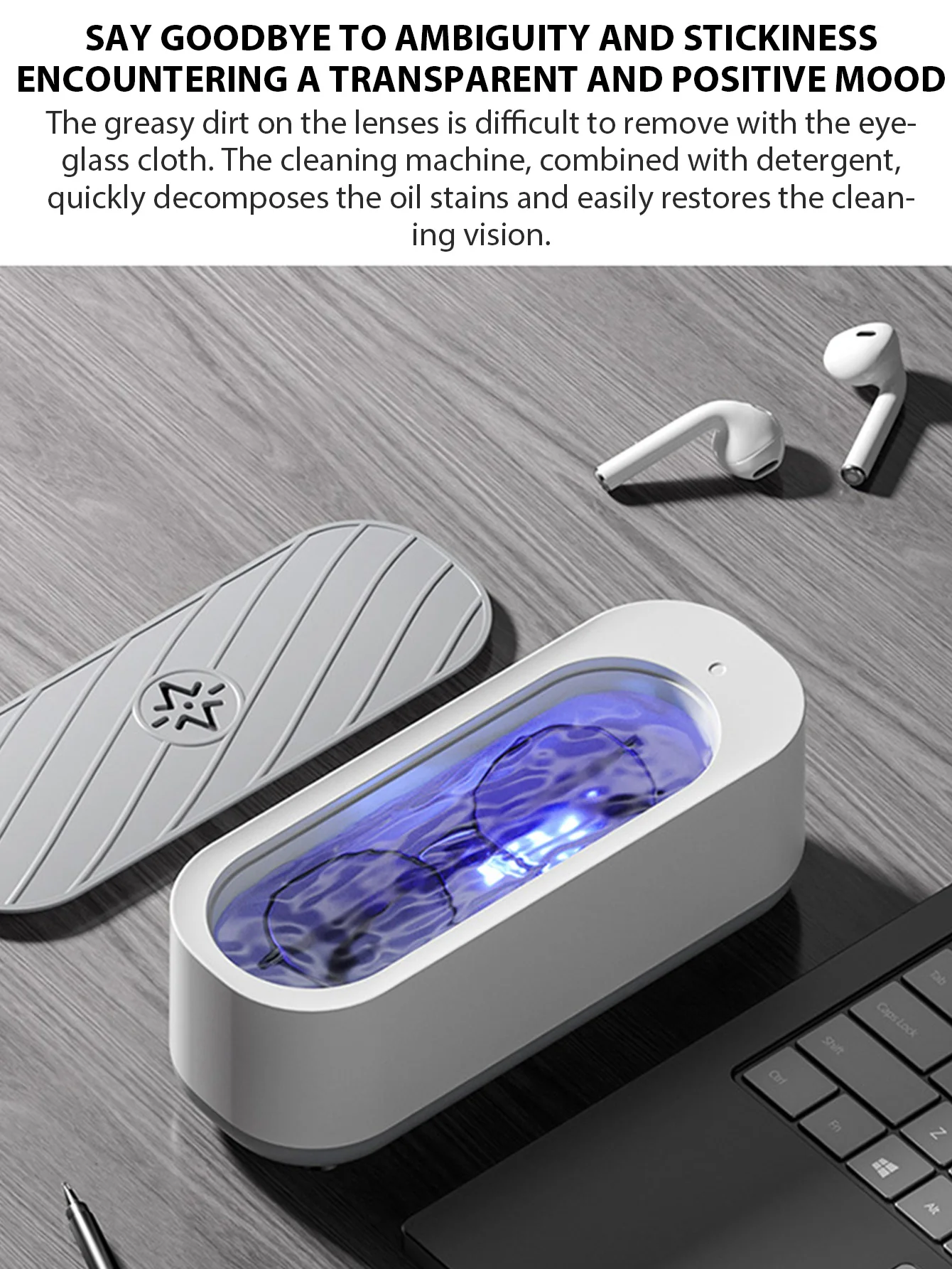 Новая ультразвуковая чистящая машина, многофункциональный высокочастотный вибрационный очиститель для мытья ювелирных изделий, очков, часов, чистящее средство для протезов