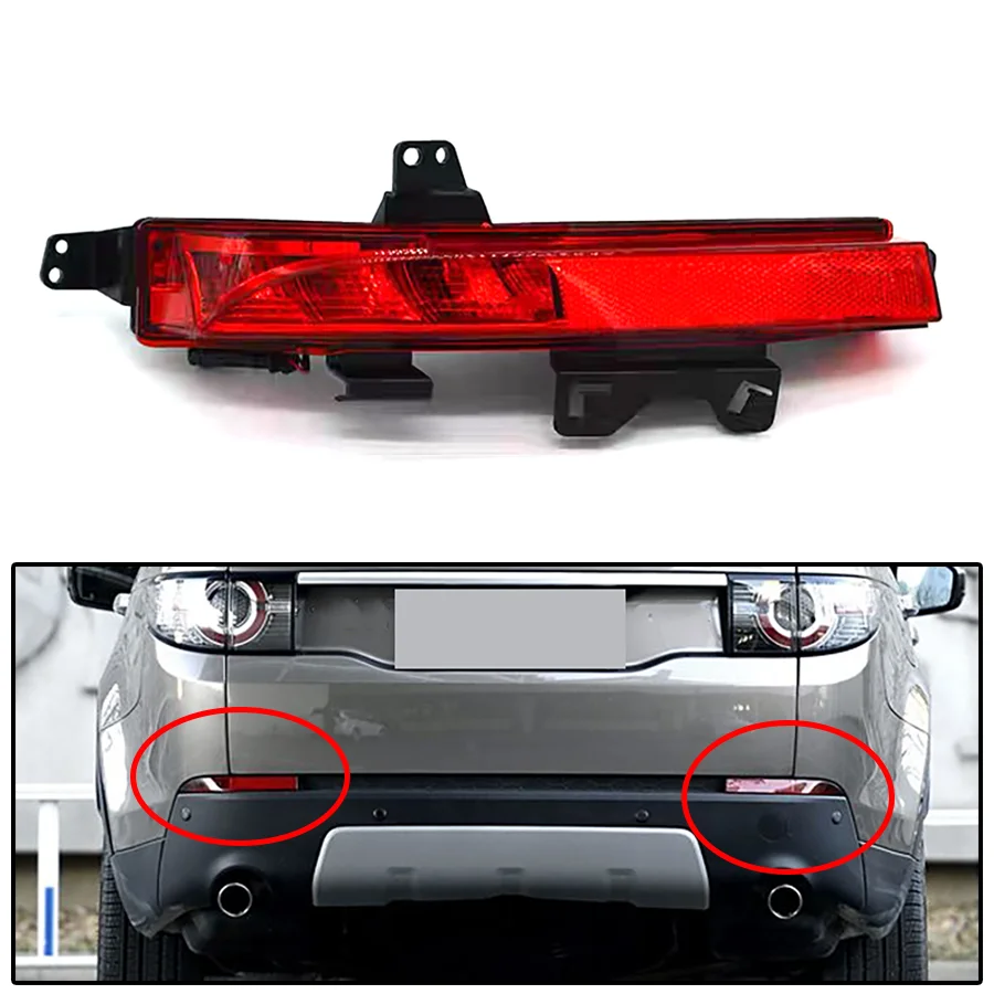 Wooeight 1Pc Rear Bumper Fog Light Lamp Warning Reflector Taillight For Land Rover Discovery Sport 2015-2022 LR060911/LR060910