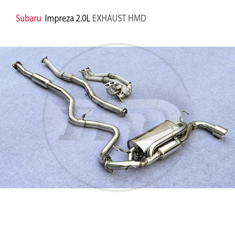 

High Quality Catback For Subaru Impreza 2.0L Stainless Steel Exhaust System Electronic Valve Muffler Tips Resonant Tube Manifold