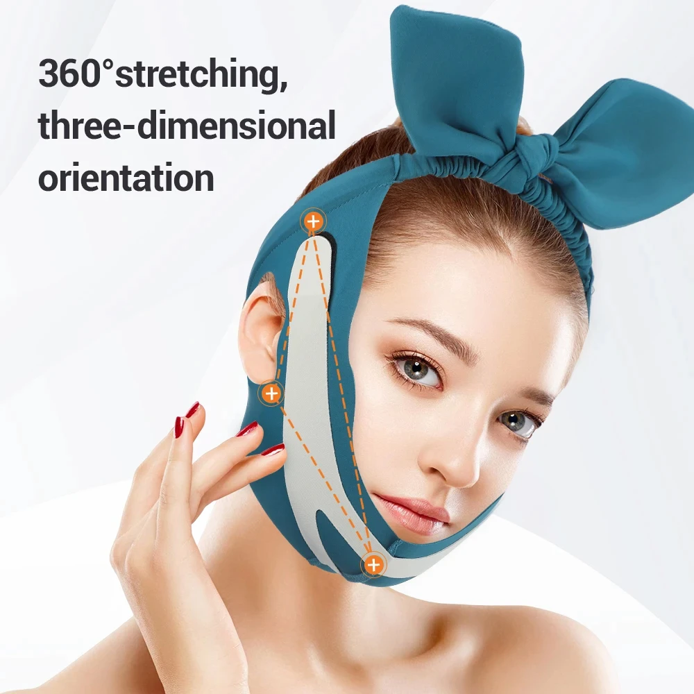 Far Infrared V Face Bandage Adjustable Facail Lift Up Belt Reduce Double Chin Face Sculpting Mask Facial Skin Care Face Lifting