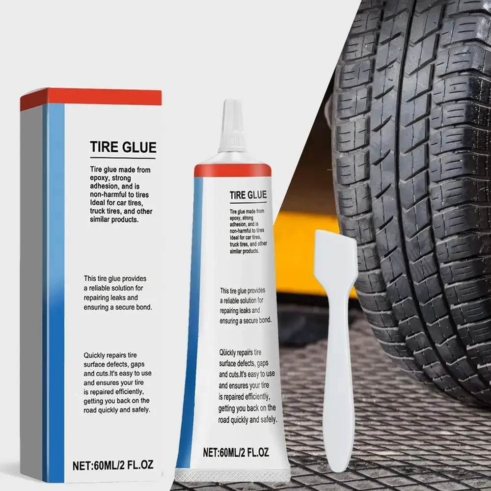 60ml Tire Glue & Bead Sealer with Scraper for Tire Repair Glue of Leaks and Punctures