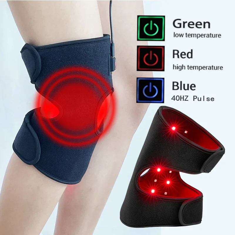 Rodilleras de Fisioterapia con luz roja, mallas de codo y hombro, instrumento de fisioterapia multifuncional, rodilleras con calefacción infrarroja