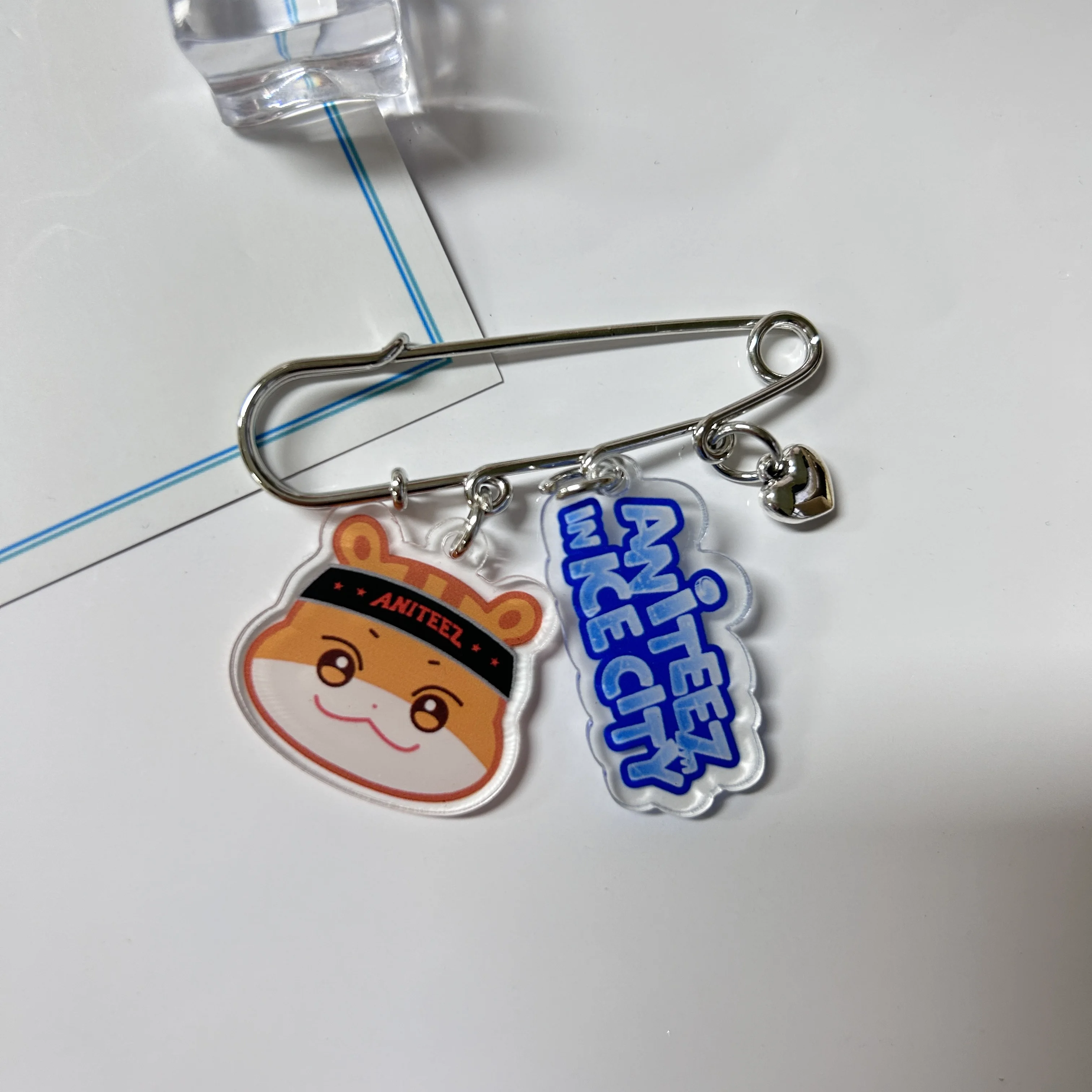 Kawaii ATEEZ ANITEEZ IN ICE CITY Cartoon Brooches Wooyoung Yunho Mingi Cute Pins Clothes Bag Accessories Fans Decorative Gifts