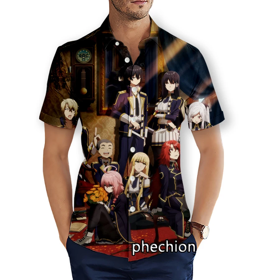 phechion Summer Mens Short Sleeve Beach Shirts The Eminence in Shadow 3D Printed Casual Shirts Fashion Streetwear Men Tops X35