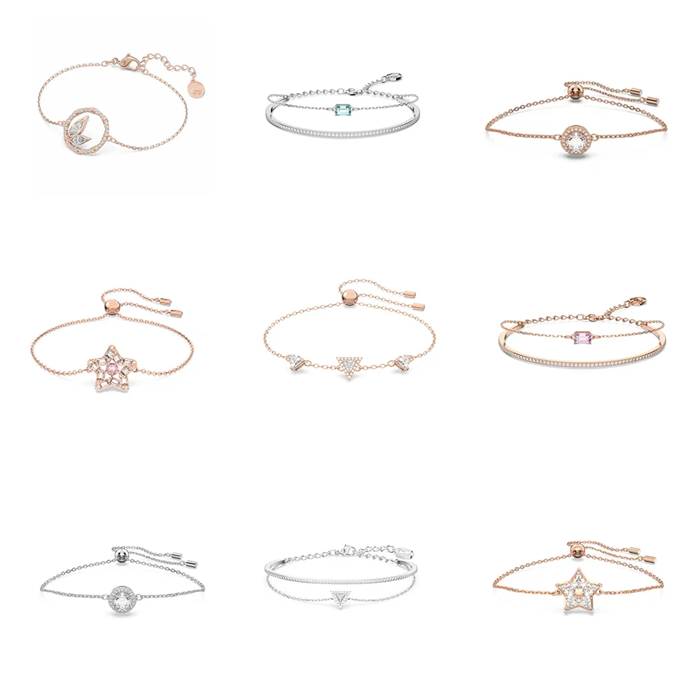

Новый двухслойный браслет с индивидуальным дизайном, изысканные хрустальные аксессуары, романтические украшения с звездами.