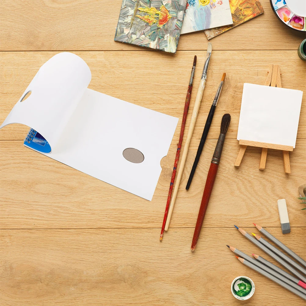 

2pcs 2 Books Paper Pallets Watercolor Mixers Paint Painting Mixing Trays Color Display Plates Disposable Nail Art Pigment