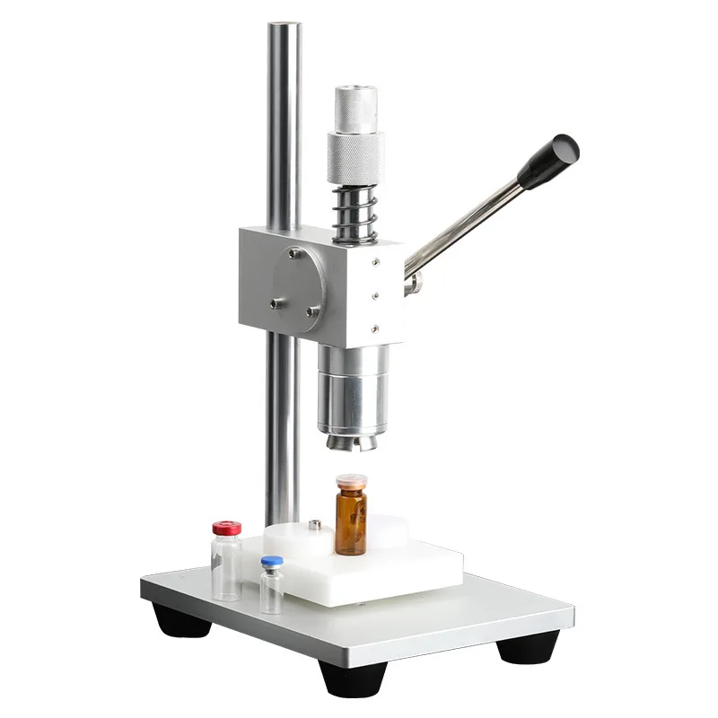 

Bench Top Manual 10ml Vial 20mm Aluminum Plastic Flip Top Cap Crimper For Food & Beverage Applications