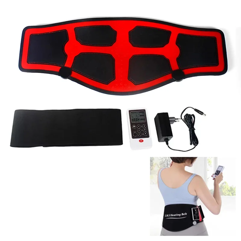 

Electric Slimming Massage Belt Heating Pulses Tone Abdominal Muscle Stimulator EMS Acupuncture Tens Physiotherapy Myostimulator