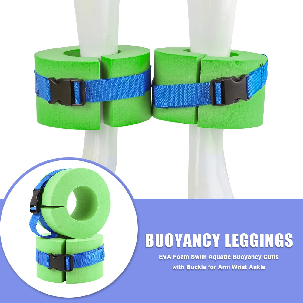 

2pcs Aquatic Cuffs Swimming Leggings Arm Floating Safety Water Exercise Rings for Swimmers with Limited Finger Control