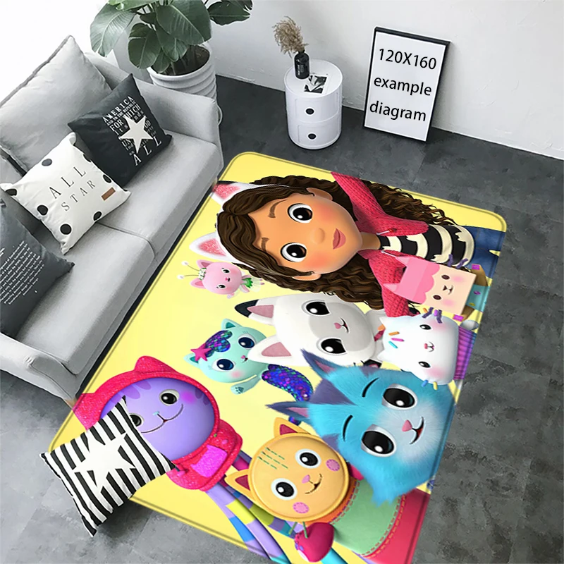 Tapis d'entrée, tapis de sol intérieur, tapis de bienvenue pour la maison de poupées Gabby, tapis de couloir doux, tapis de cuisine, tapis moelleux pour la décoration de la maison