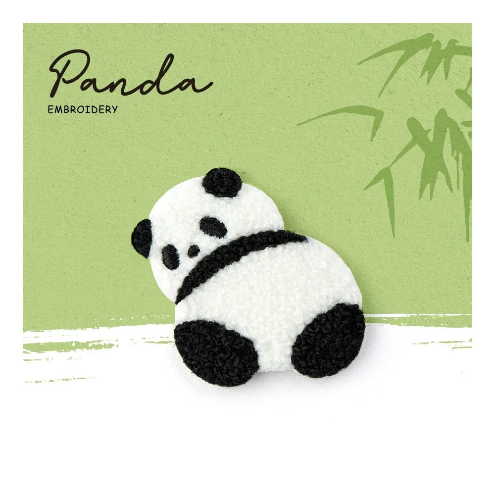 Fashion Exquisite Embroidery Panda Pin Cute Cartoon Panda Brooch Kawaii Breastpin Cloth Badge Bag Decoration