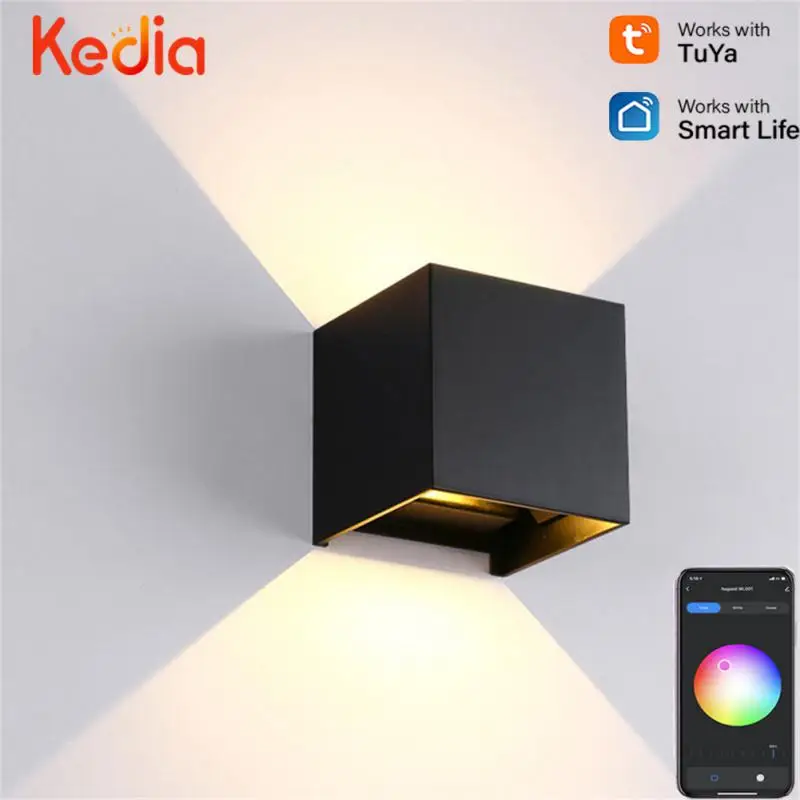 tuya lampada led de parede moderna ac 85265v smart life app control rgb escurecimento colorido decoracao do quarto iluminacao interior home 01