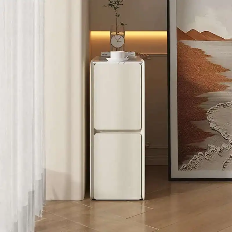 

Narrow Small Space Nightstands Luxury Storage Box Nordic Makeup Side Table Organizers Simple Table De Chevet Bedroom Furniture