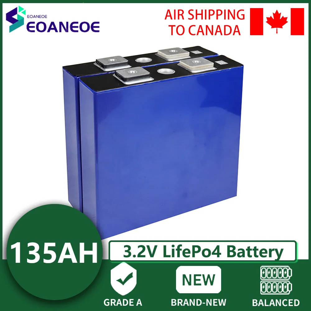 ใหม่3.2V 135AH Lifepo4แบตเตอรี่12V 24V 36V 48V เกรด DIY โทรศัพท์มือถือแพ็คแบตเตอรี่ลิเธียมเหล็กฟอสเฟต Prismatic ใหม่พลังงานแสงอาทิตย์ EU US ภาษีฟรี