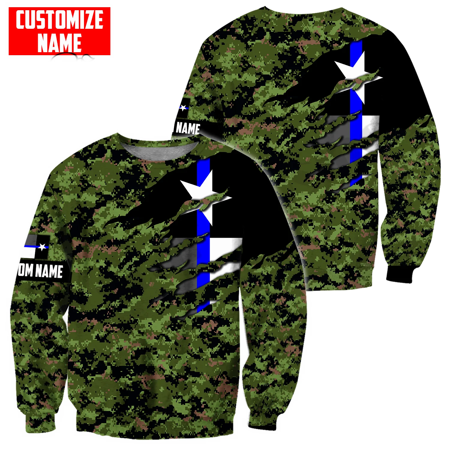 PLstar Cosmos 3Dprint Newest Texas State Camo Custom Name Harajuku Streetwear Casual Unique Unisex Hoodies/Sweatshirt/Zip A-1