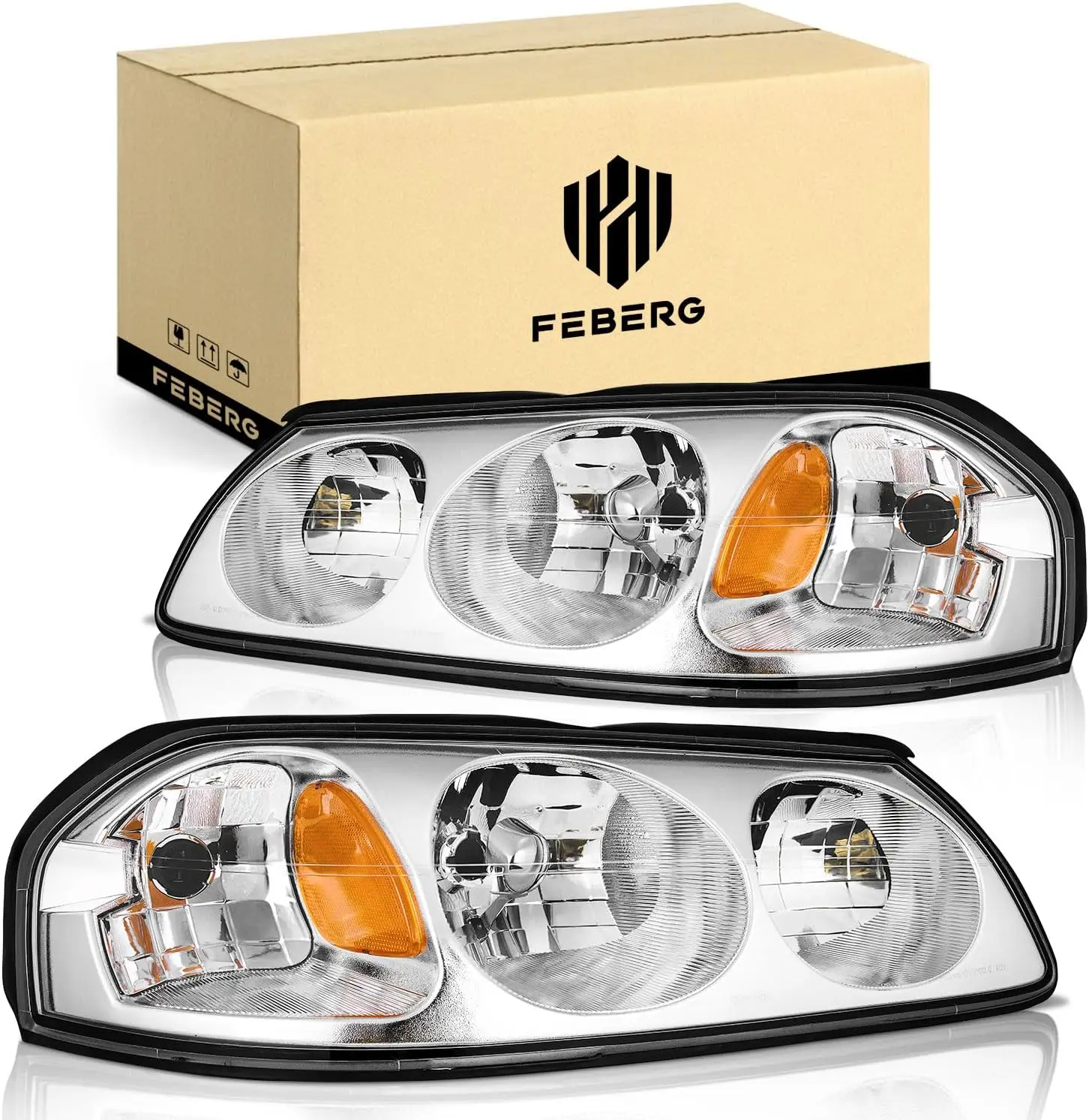 

[OE Style Anti-Yellowing Headlights Assembly for 2000-2005 Chevy Impala, Headlamp Replacement Compatible with 00-05 Chevrolet Im