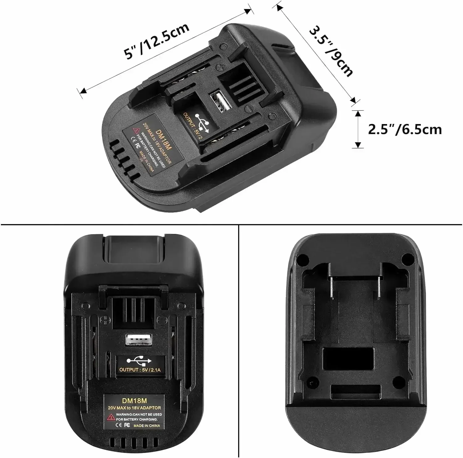 Imagem -06 - Adaptador de Bateria para Milwaukee Dewalt 20v Conversor para Makita Bl1830 Bl1850 Broca de Ferramentas Elétricas a Bateria Dm18m