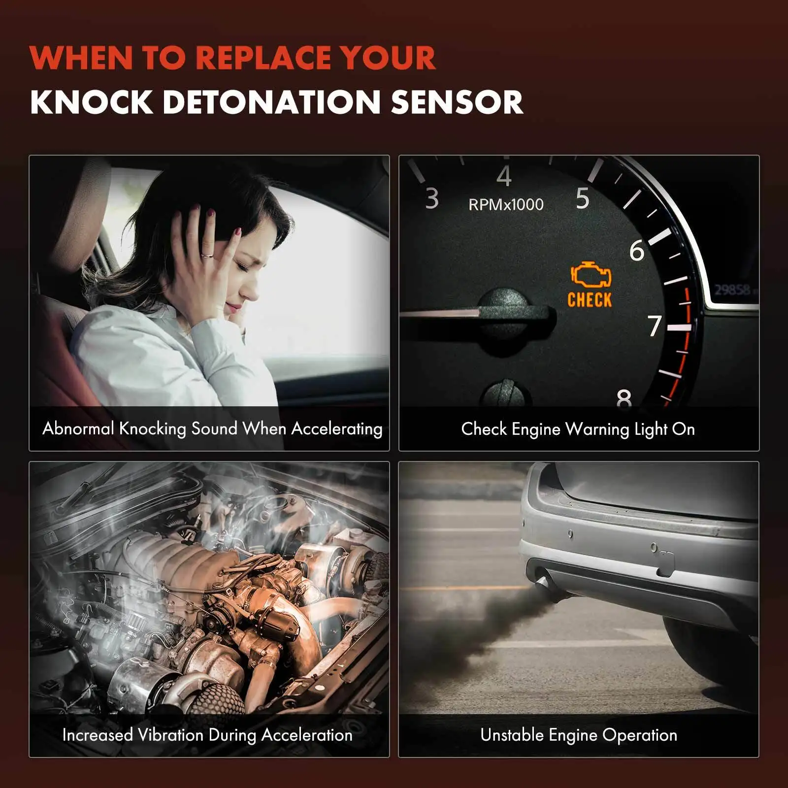 30530-PHK-004 Sensore detonazione detonazione detonazione per motore Honda CR-V 1999 2000 2001 2.0L