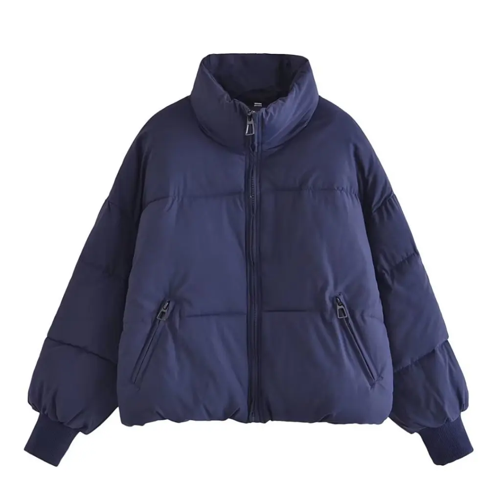 

Women's Cotton-Padded Coat Warm Bread Suit European American Style Loose Slimming Winter Outerwear Short Lazy Wind down