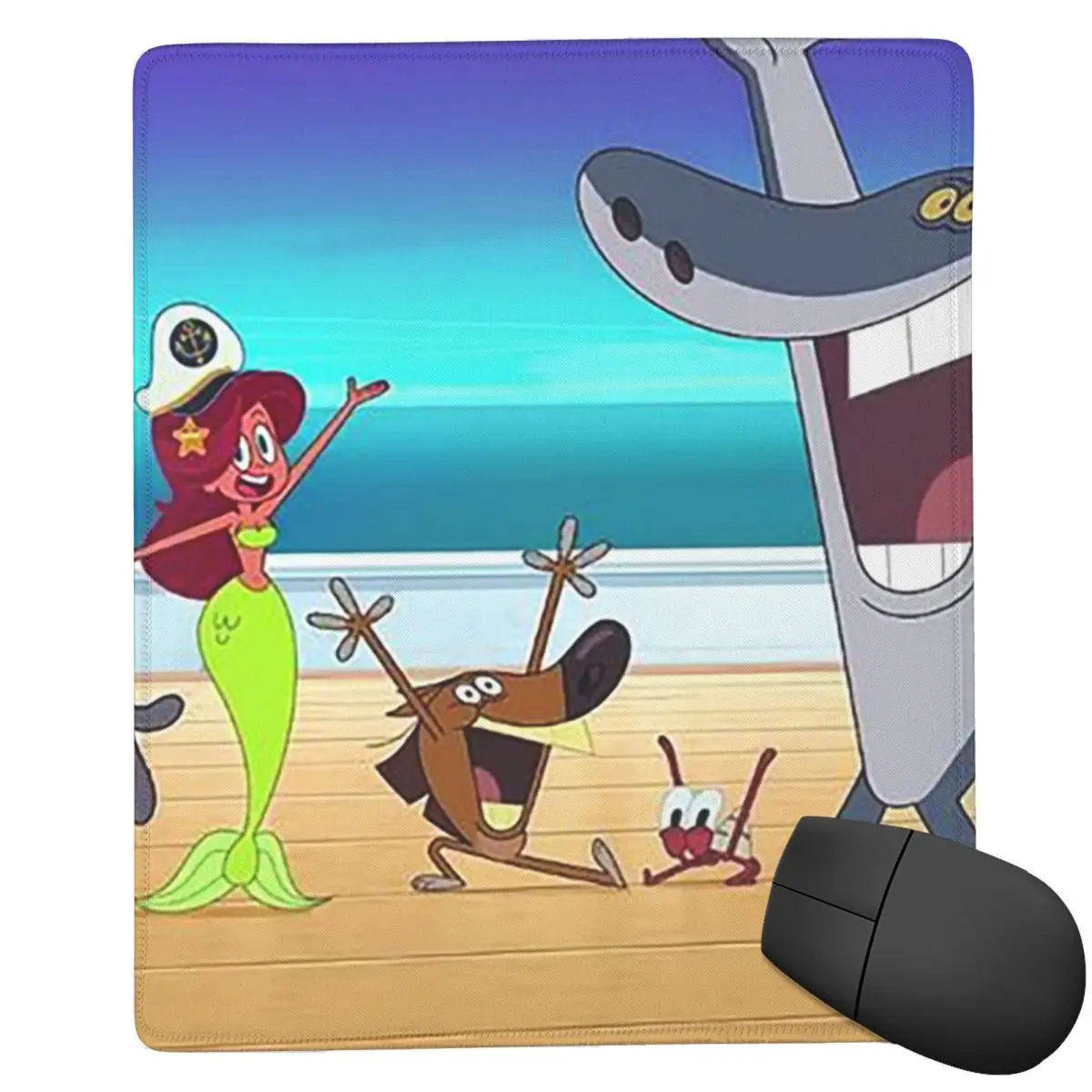 

Zig & Sharko Cartoons Kid 7x9 in 22x18 cm Mouse Pad Computer Keyboard Mouse Mat Gaming PC Laptop Desk Mat