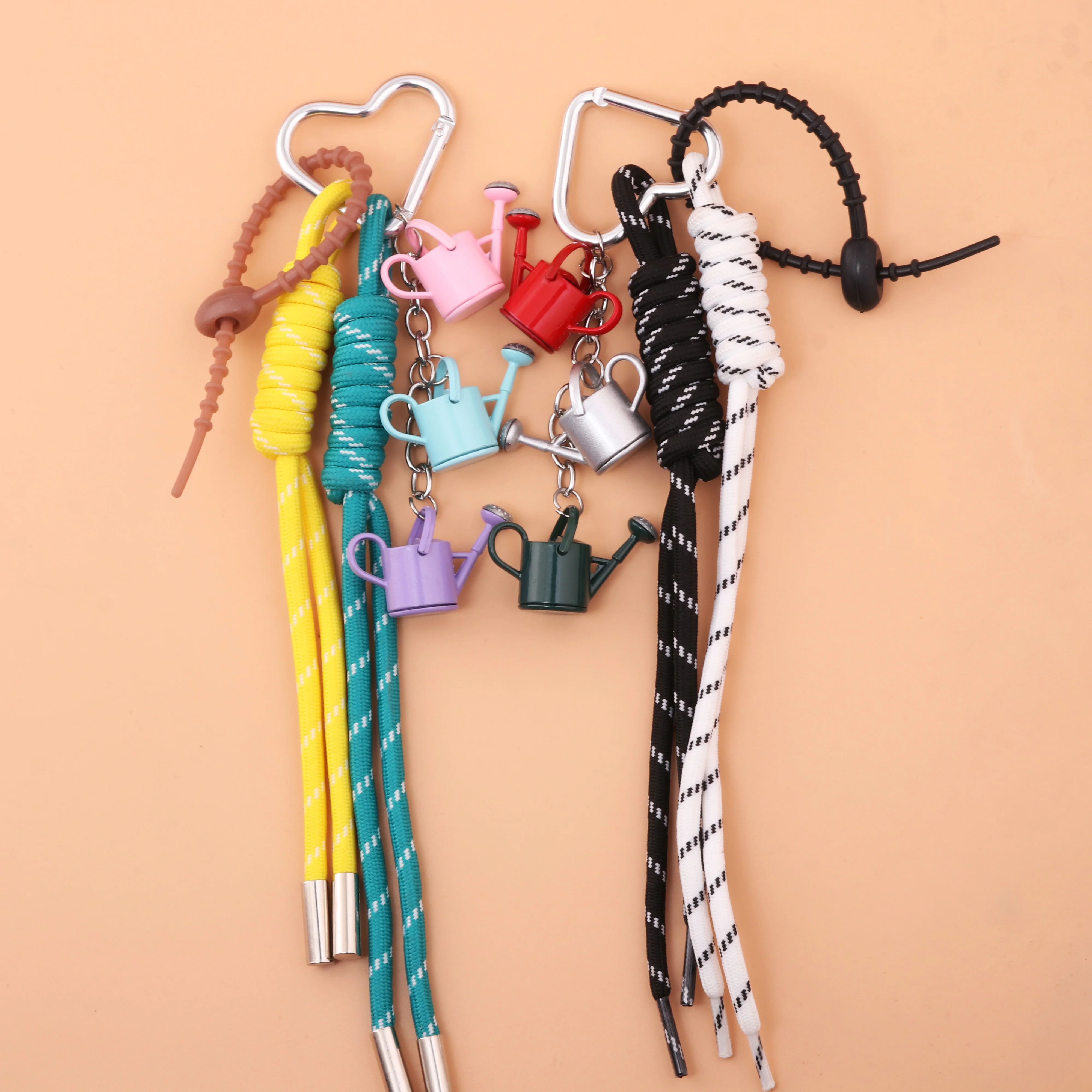 

Korean Charm Nylon Handmade Rope DIY Kettle Keychain Y2K Fashionable Simple Pendant Keyring Men Women Gift Backpack Jewelry