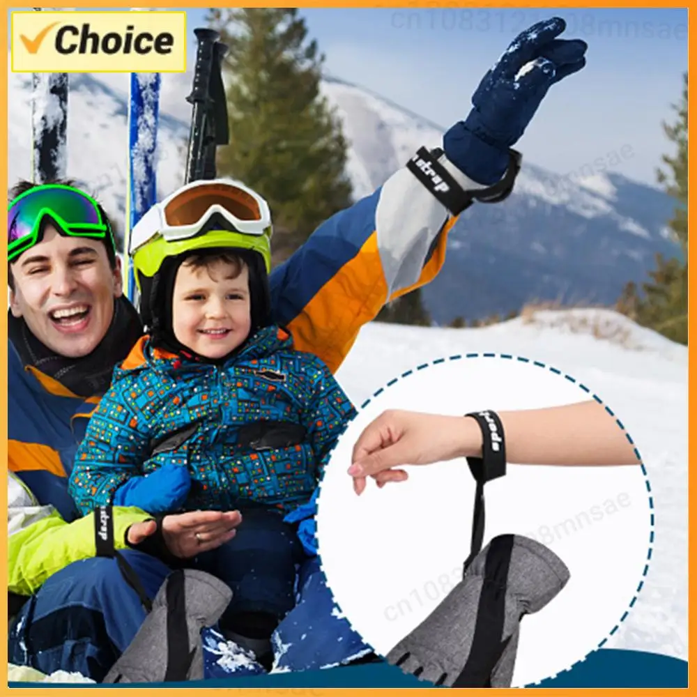 

4 Pcs Snowboard Glove Strap Anti-Lost Glove Wrist Strap Elastic Ski Glove Leash Holder for Camping Skiing Outdoor Activities