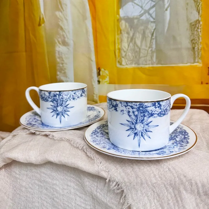 

Lucky Stars Luxury High-end Bone China Coffee Cups, Plates, , Water Cups, European Western Dishes, Gifts With Box