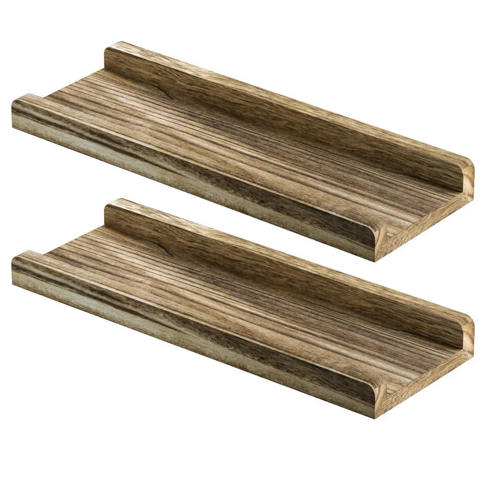 

2Pcs Wooden Storage Shelves Wall Decorative Partition ganizer Bathroom Home Space Saving Rustic Design Easy Install Premium Wood