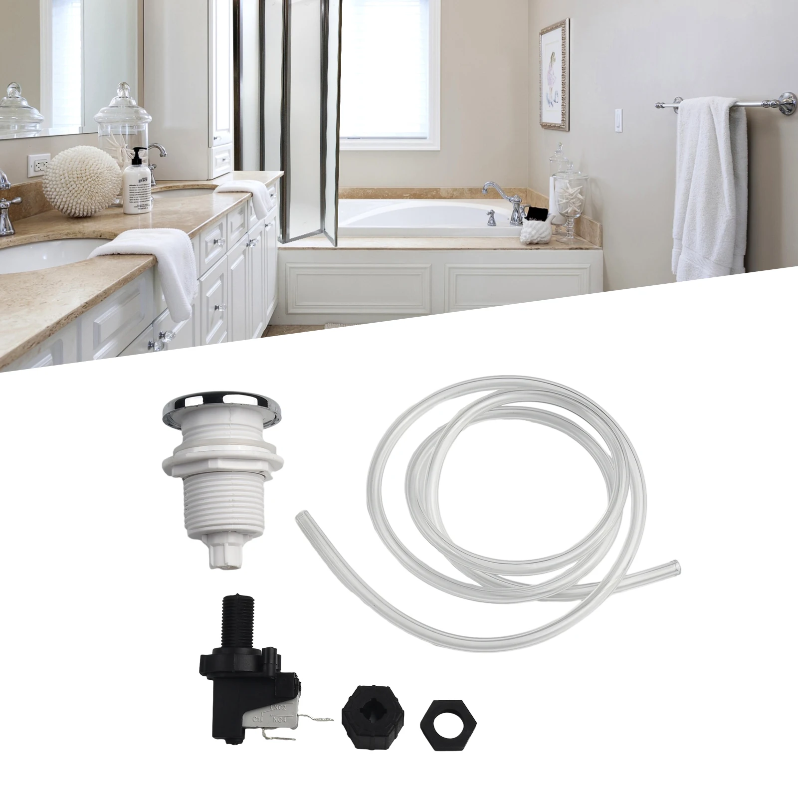 Juego de interruptores de botón de encendido y apagado de aire, presión nominal de 16 amperios, manguera de Spa, piscina de aire, 125-250V, 16A, basura, 1 Juego